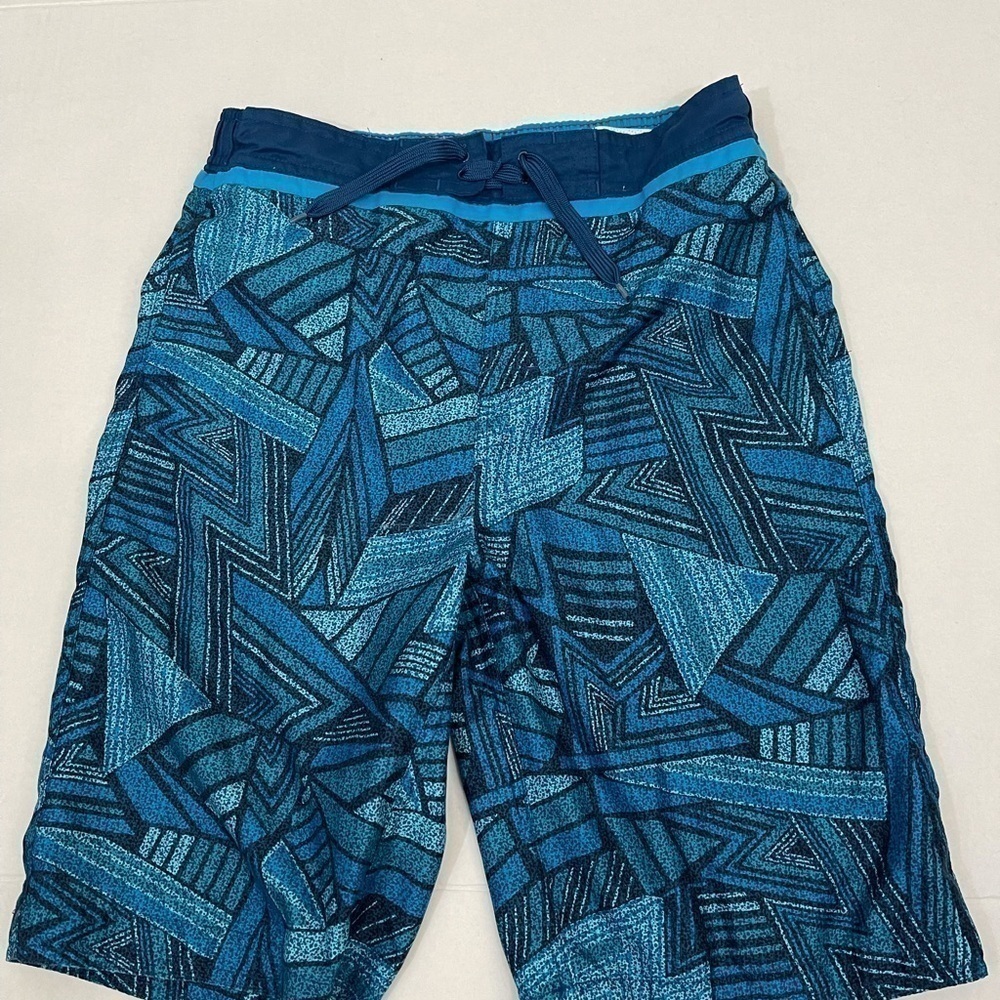 Wave Zone sz 16-18 boys board shorts blue print